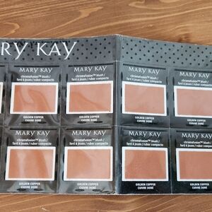 Mary Kay Eye Shadow Blush Samples Shiny Penny Golden Copper Cinnabar Travel Bag